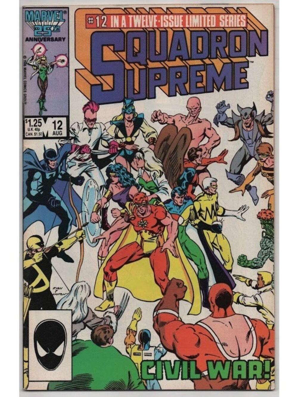 Squadron Supreme 12 Marvel Comics 1986 FN- 5.5 Civil War Finale